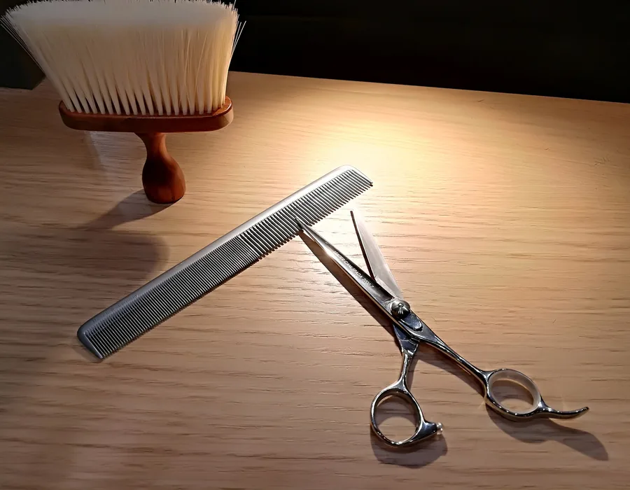 Matériel de barbier utilisé lors des prestations à domicile